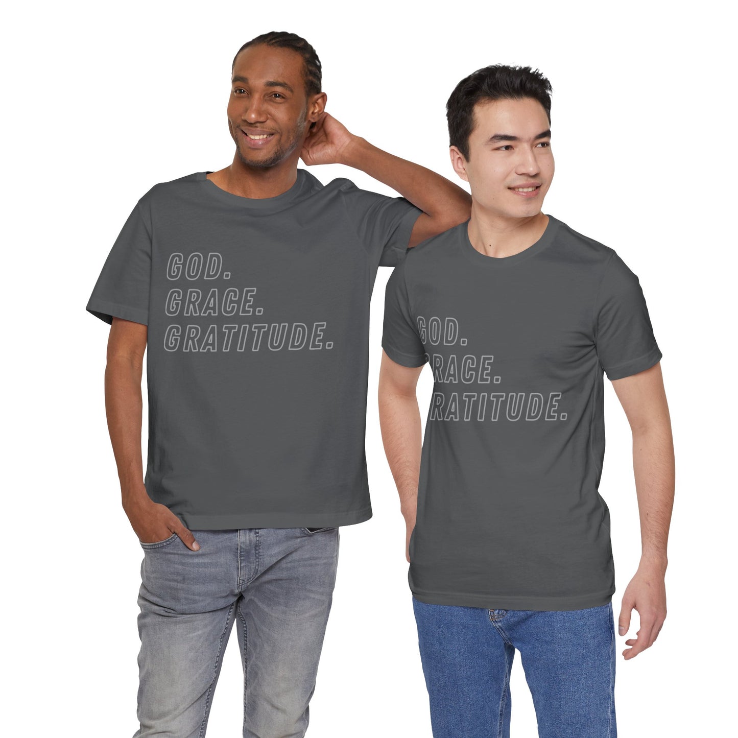 Unisex God Grace and Gratitude Jersey Short Sleeve Tee