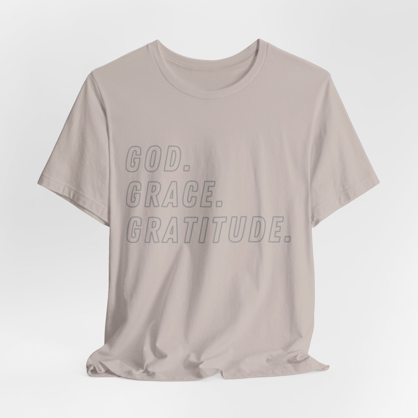 Unisex God Grace and Gratitude Jersey Short Sleeve Tee