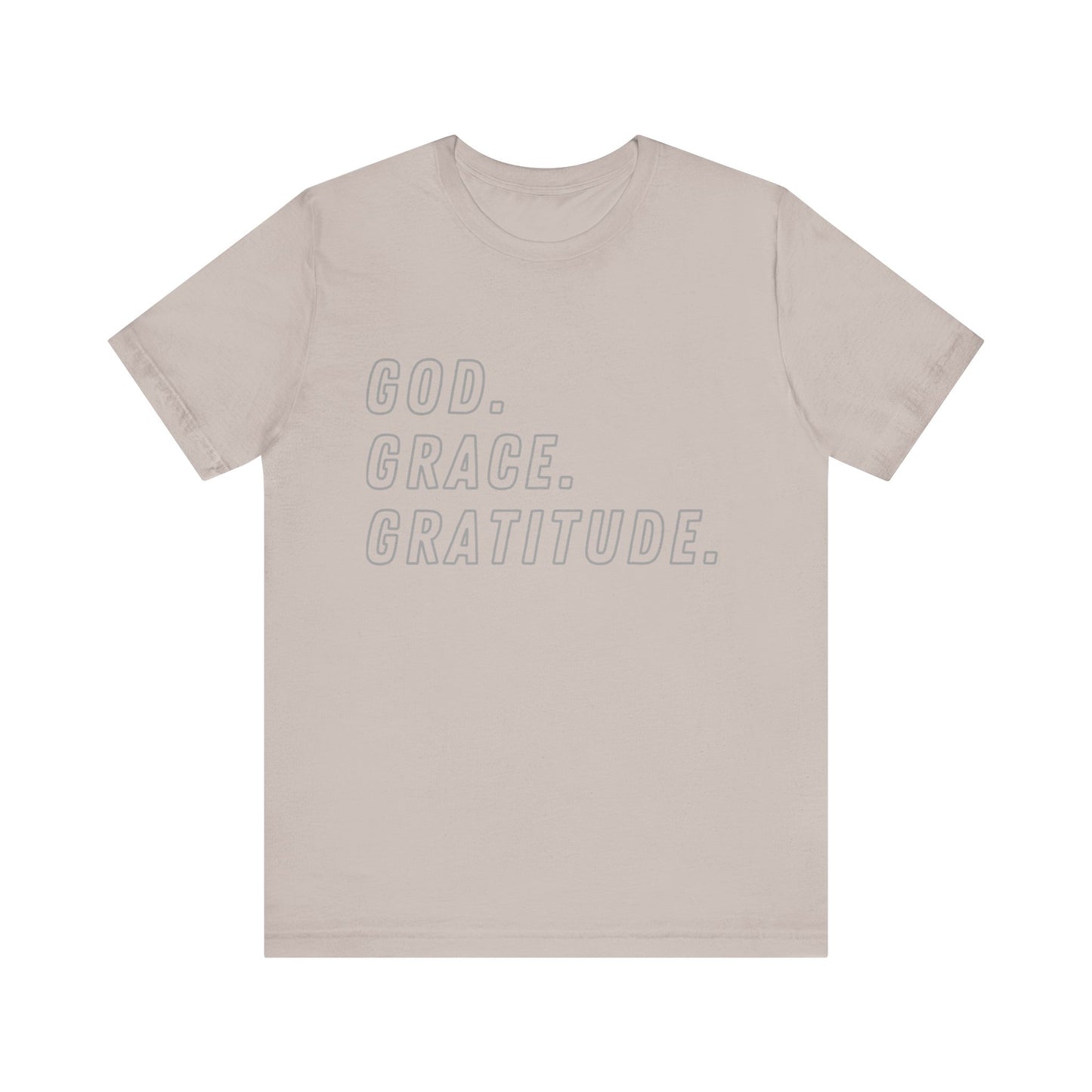 Unisex God Grace and Gratitude Jersey Short Sleeve Tee