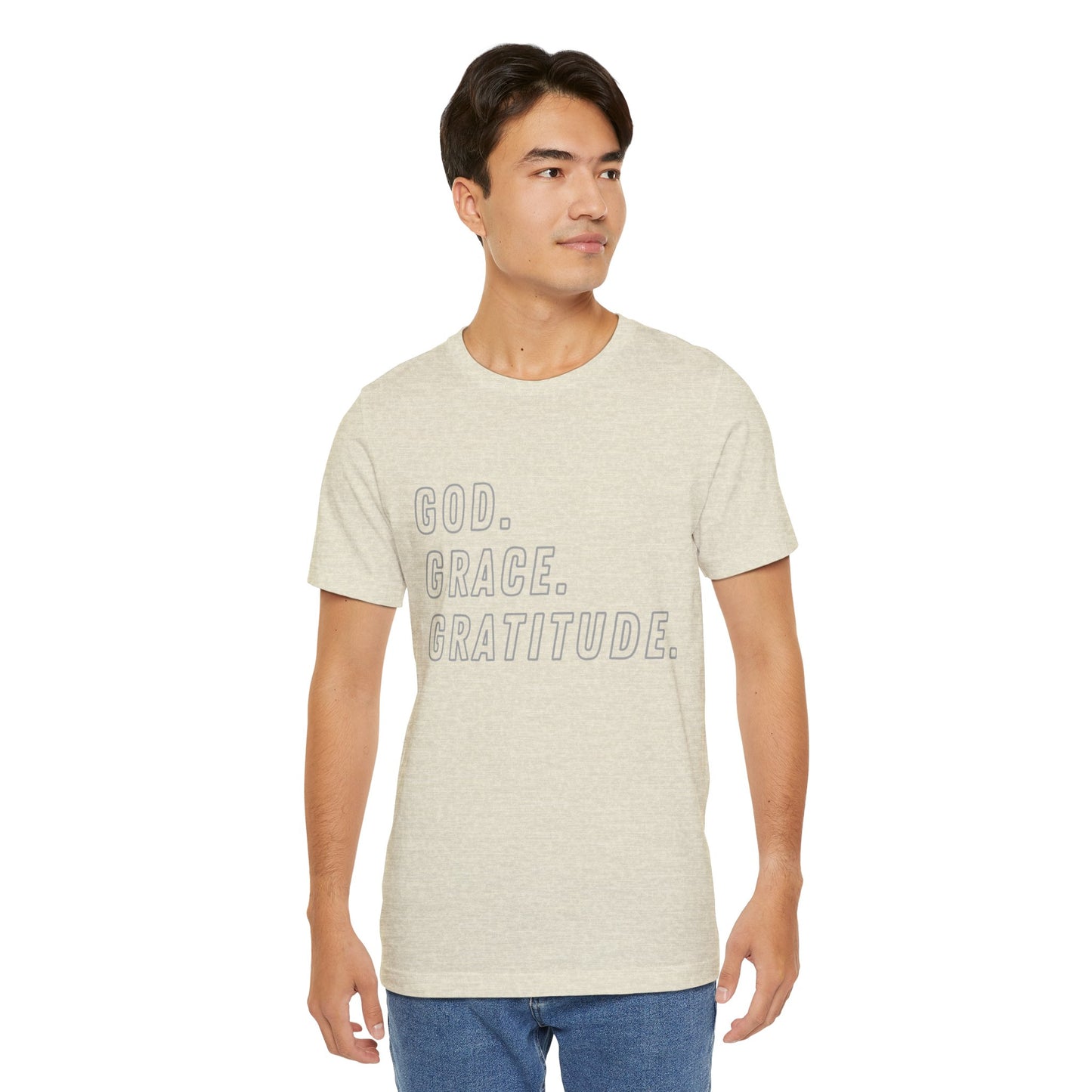 Unisex God Grace and Gratitude Jersey Short Sleeve Tee