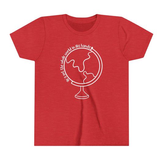 Unisex Youth He's Got the Whole World in His Hands Short Sleeve Tee