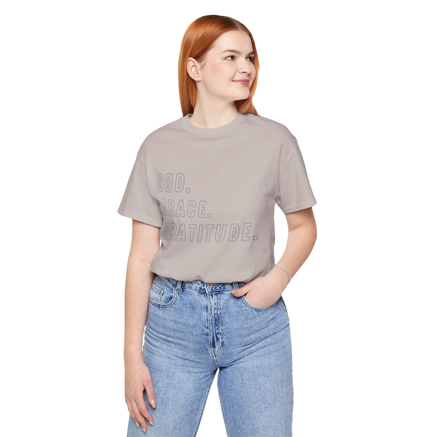 Unisex God Grace and Gratitude Jersey Short Sleeve Tee