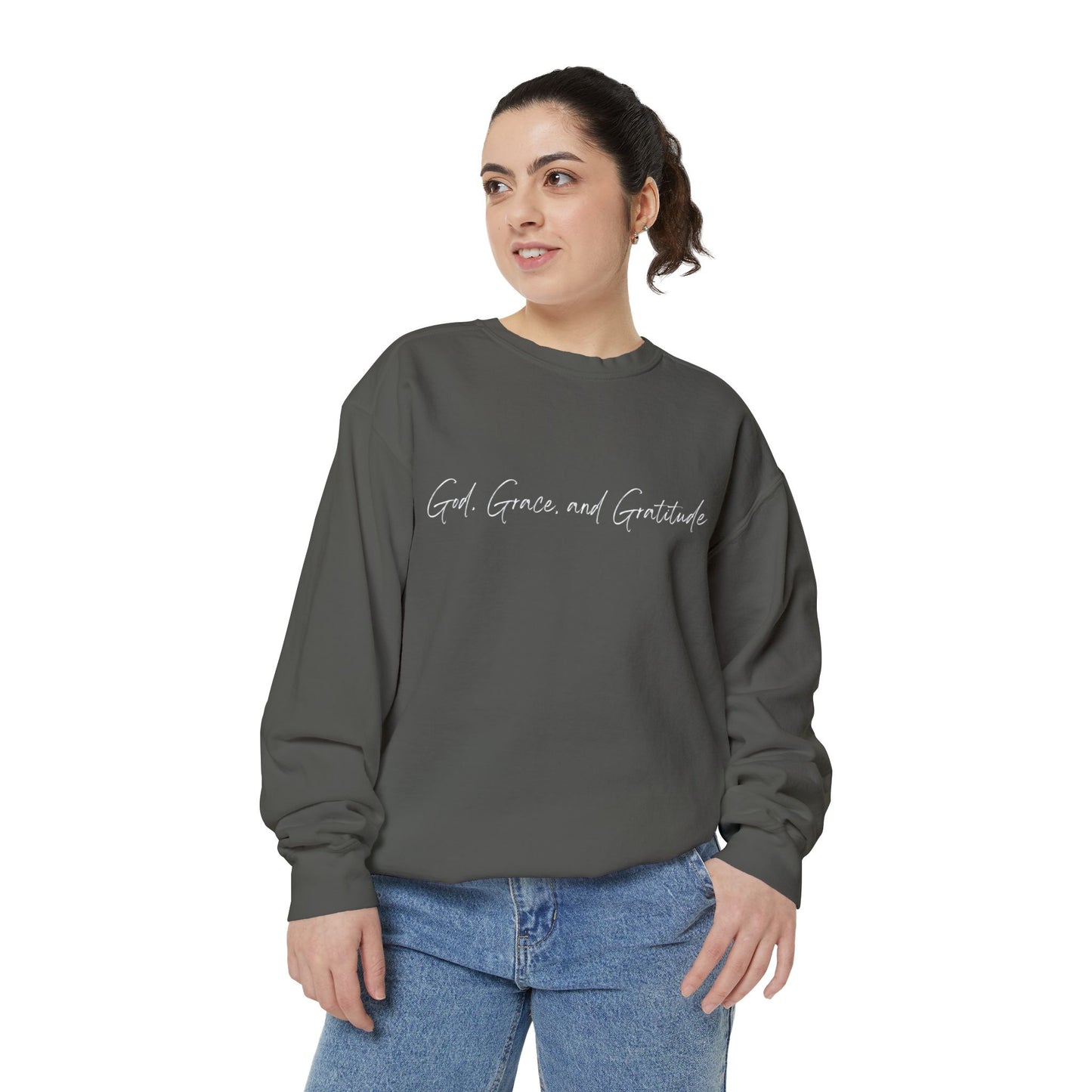 Ladies God, Grace, and Gratitude Sweatshirt