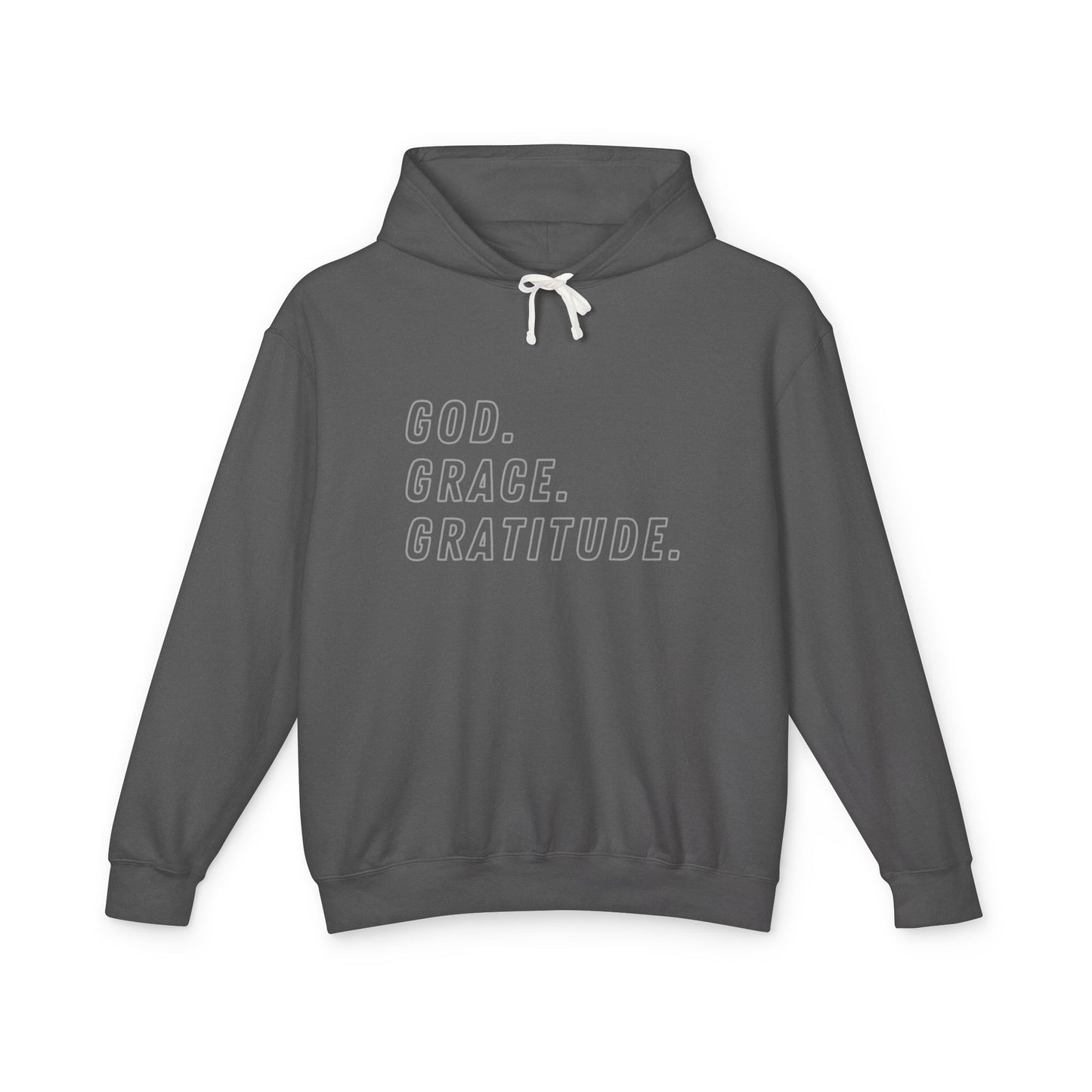 God Grace and Gratitude Lightweight Hooded Sweatshirt