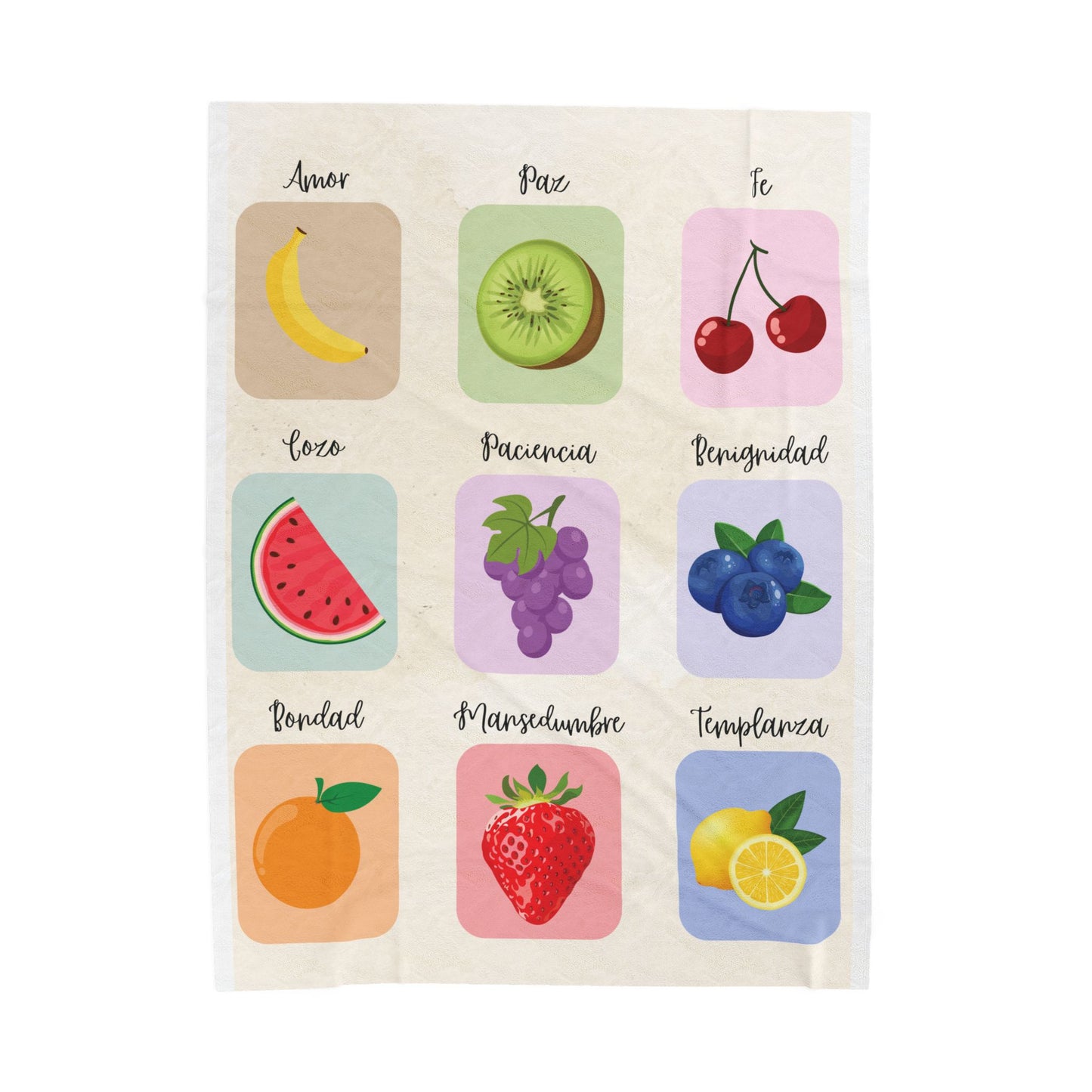 El Fruto del Espíritu- Velveteen Plush Blanket