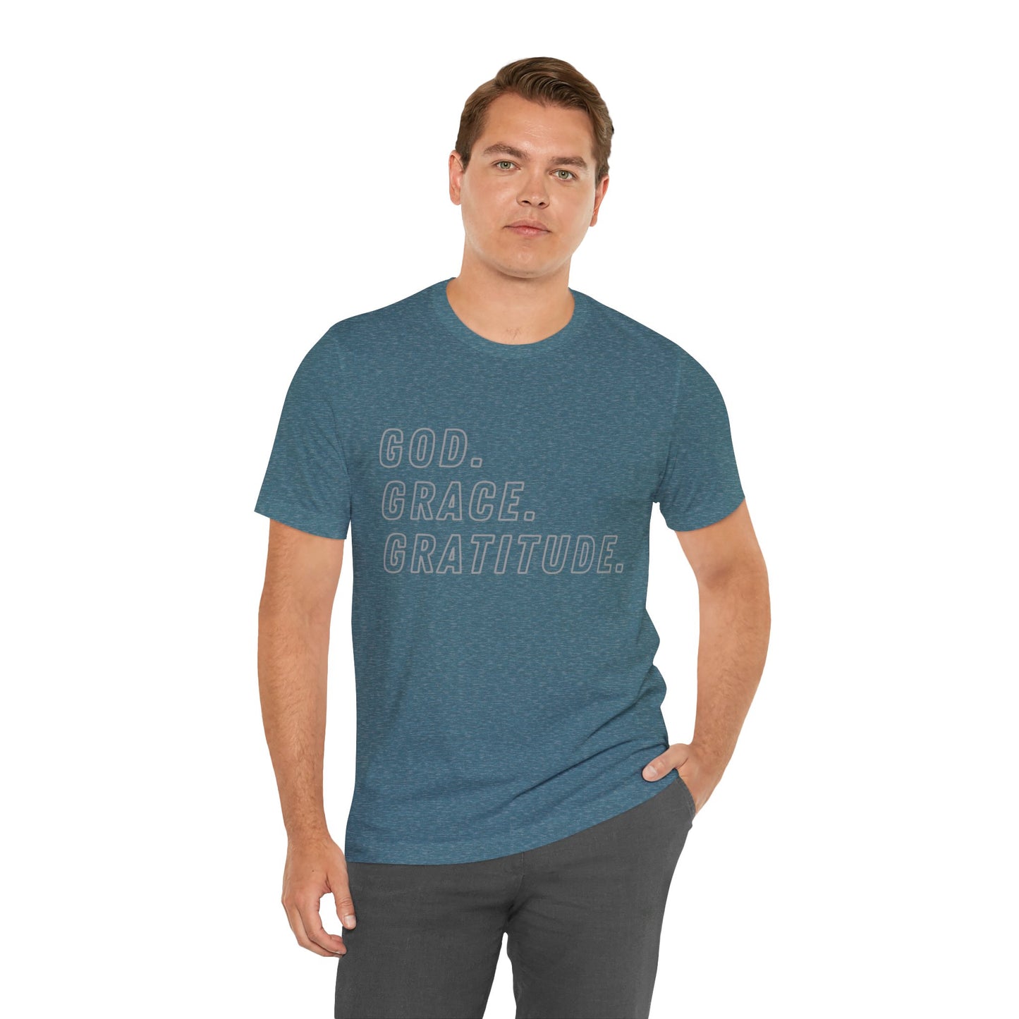 Unisex God Grace and Gratitude Jersey Short Sleeve Tee
