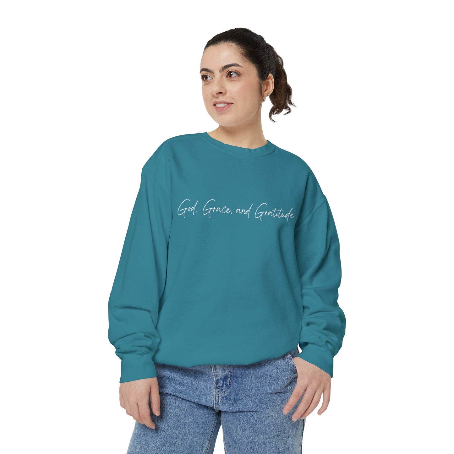 Ladies God, Grace, and Gratitude Sweatshirt