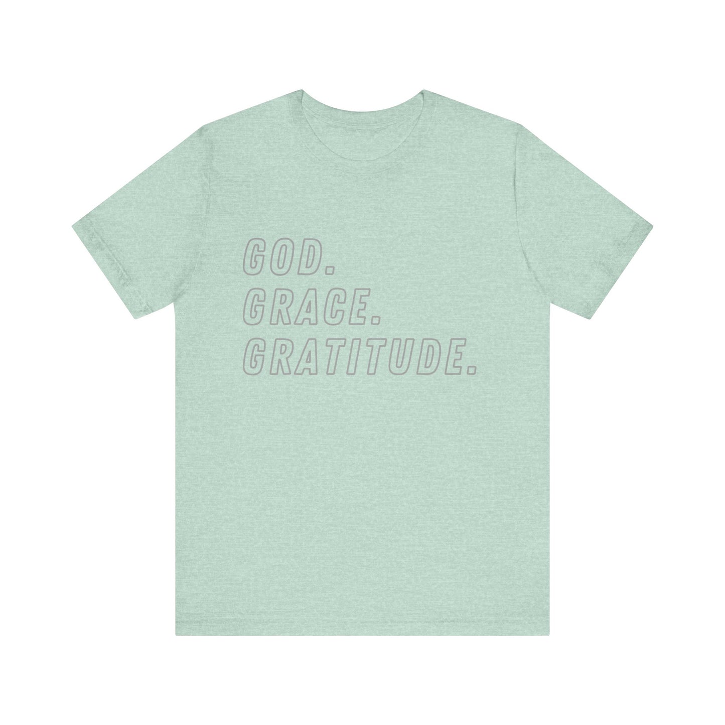 Unisex God Grace and Gratitude Jersey Short Sleeve Tee