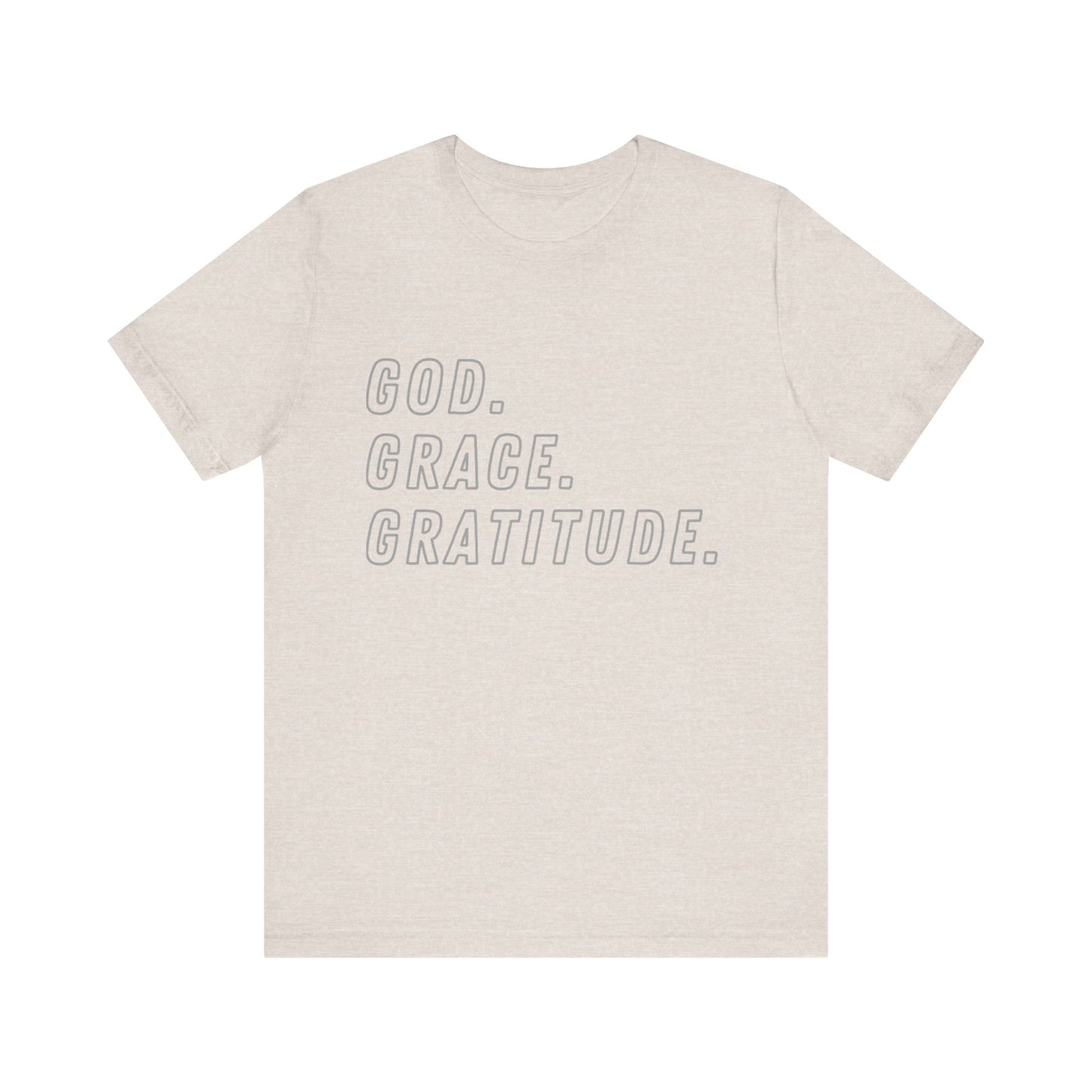 Unisex God Grace and Gratitude Jersey Short Sleeve Tee