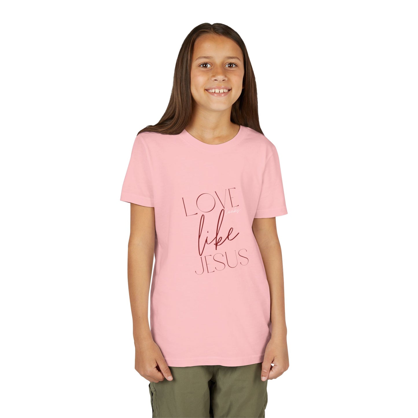 Youth "Love Like Jesus" Script Faith Short Sleeve Tee