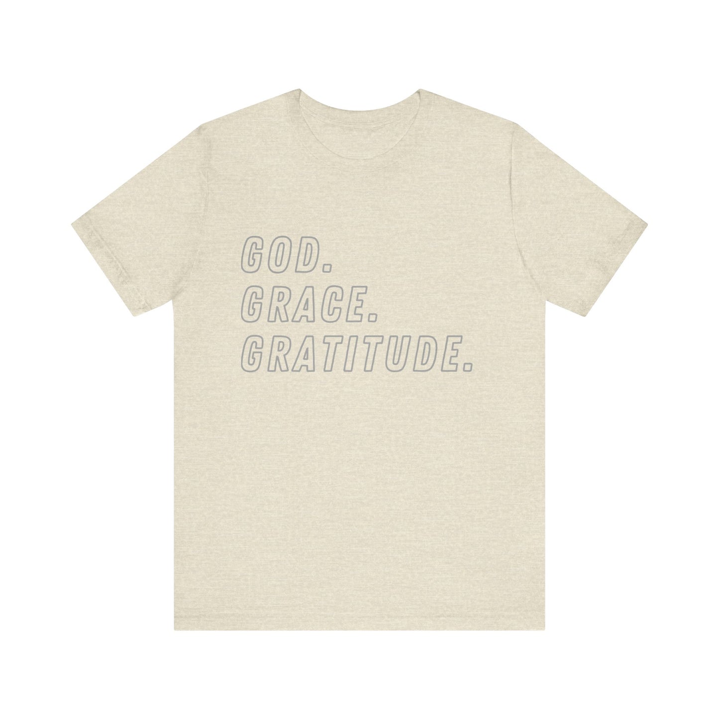 Unisex God Grace and Gratitude Jersey Short Sleeve Tee