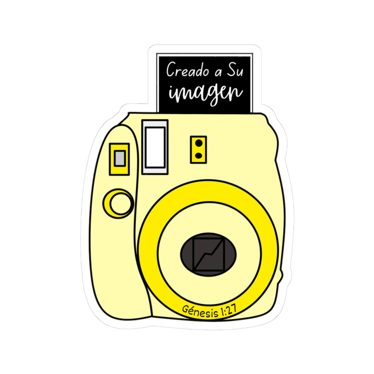 Amarillo "Creado a Su Imagen" - Sticker/Pegatina