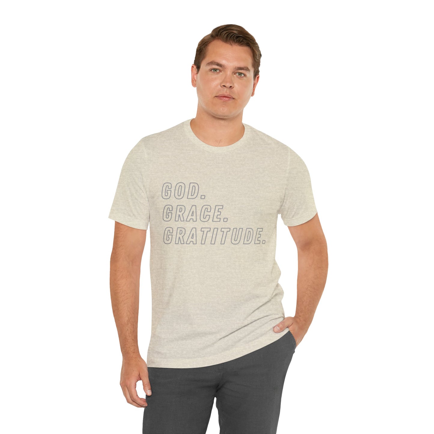 Unisex God Grace and Gratitude Jersey Short Sleeve Tee