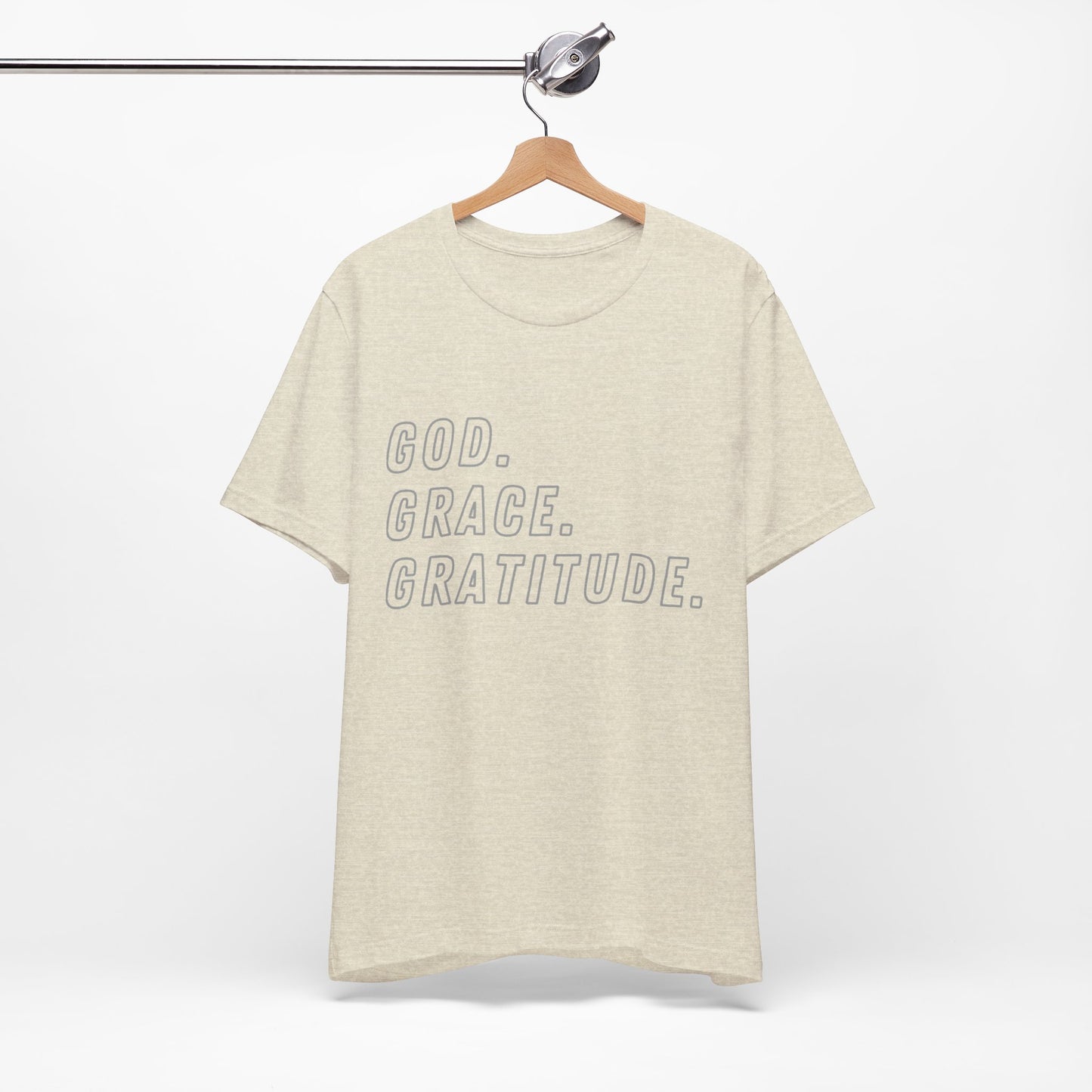 Unisex God Grace and Gratitude Jersey Short Sleeve Tee