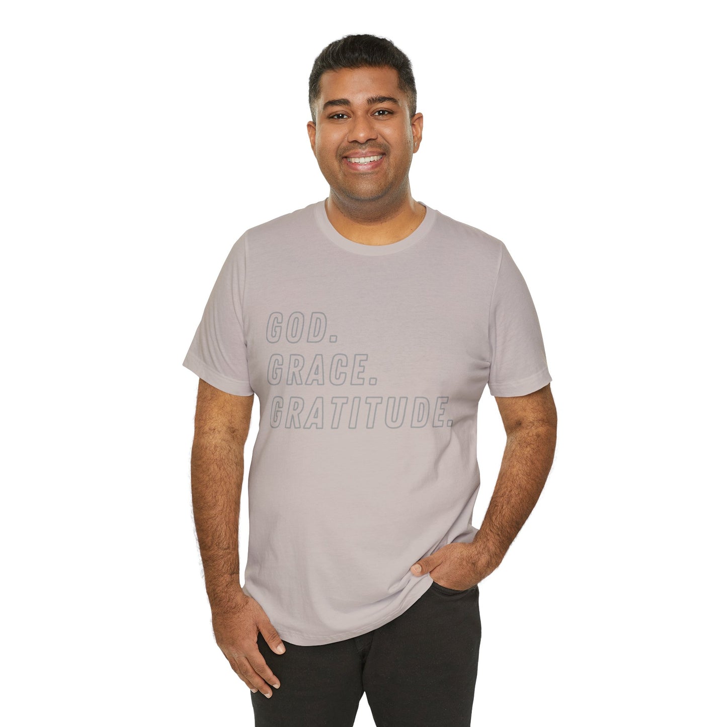 Unisex God Grace and Gratitude Jersey Short Sleeve Tee