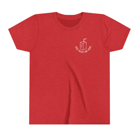 Unisex Youth Juice Boxes and Jesus Short Sleeve Tee