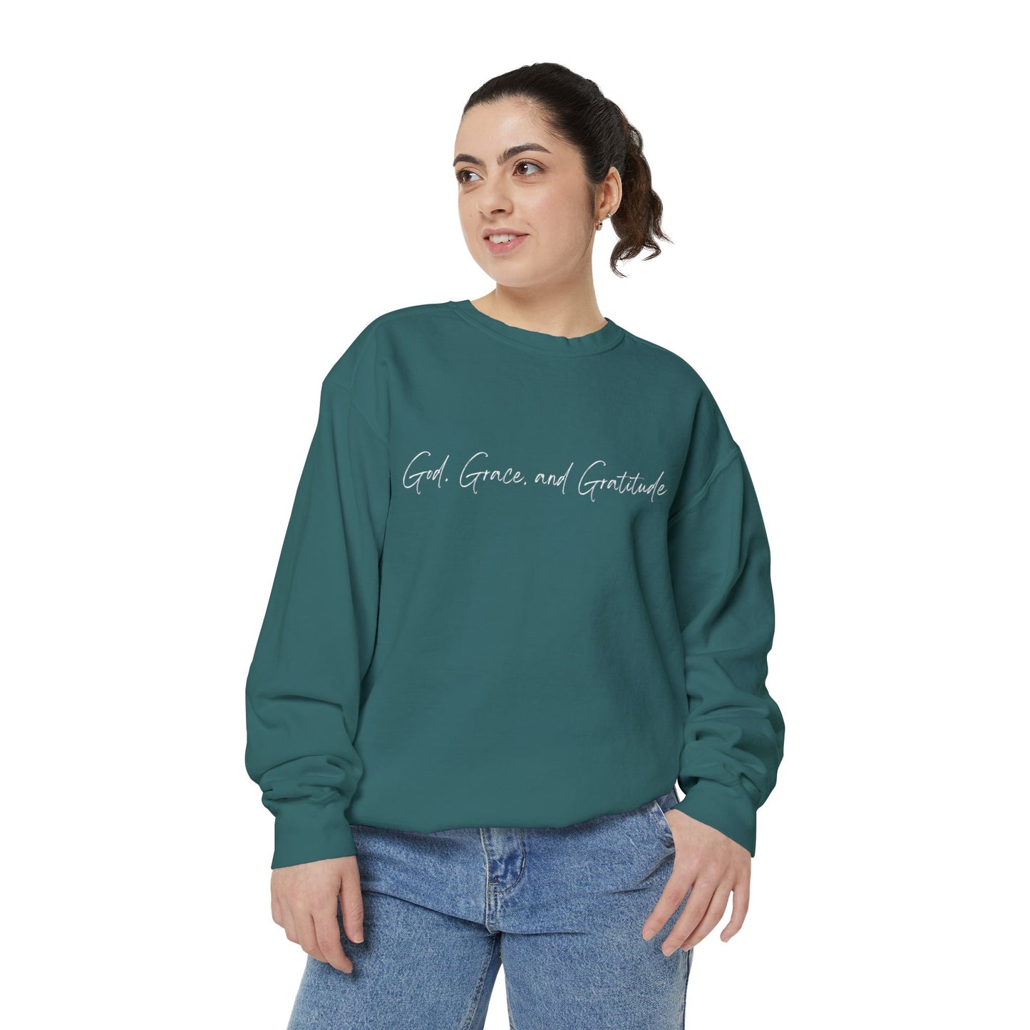 Ladies God, Grace, and Gratitude Sweatshirt