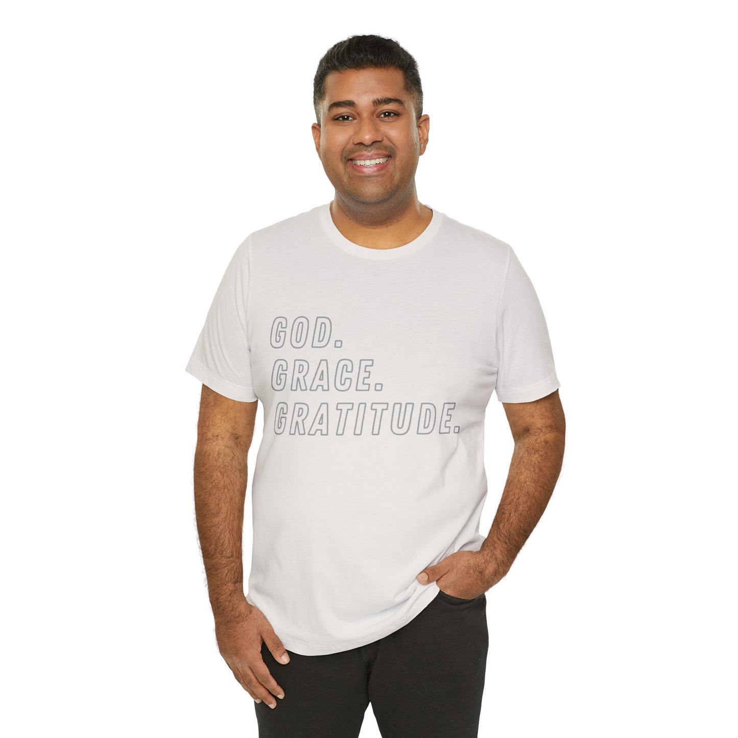 Unisex God Grace and Gratitude Jersey Short Sleeve Tee