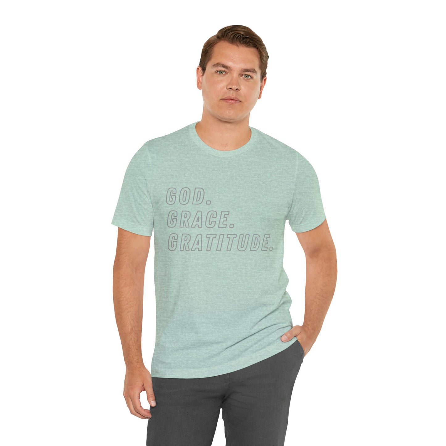 Unisex God Grace and Gratitude Jersey Short Sleeve Tee
