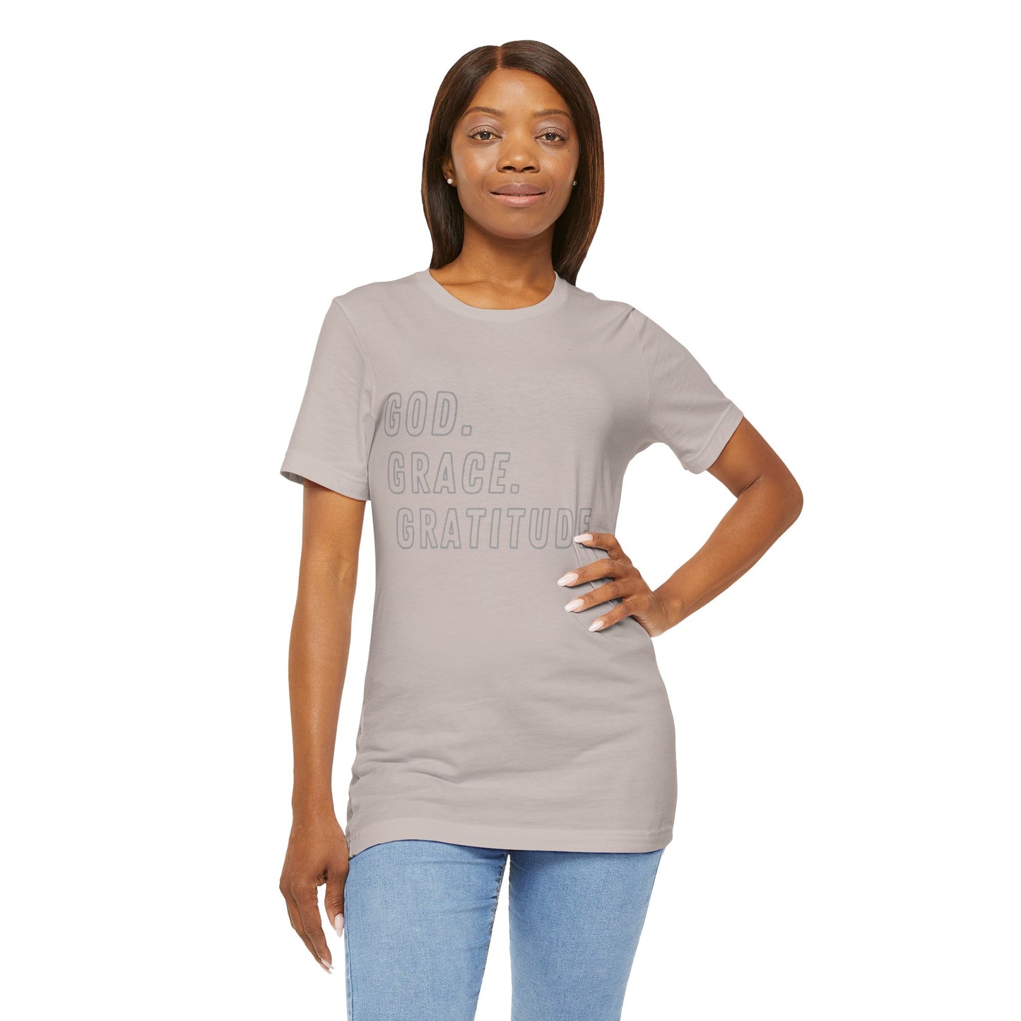 Unisex God Grace and Gratitude Jersey Short Sleeve Tee