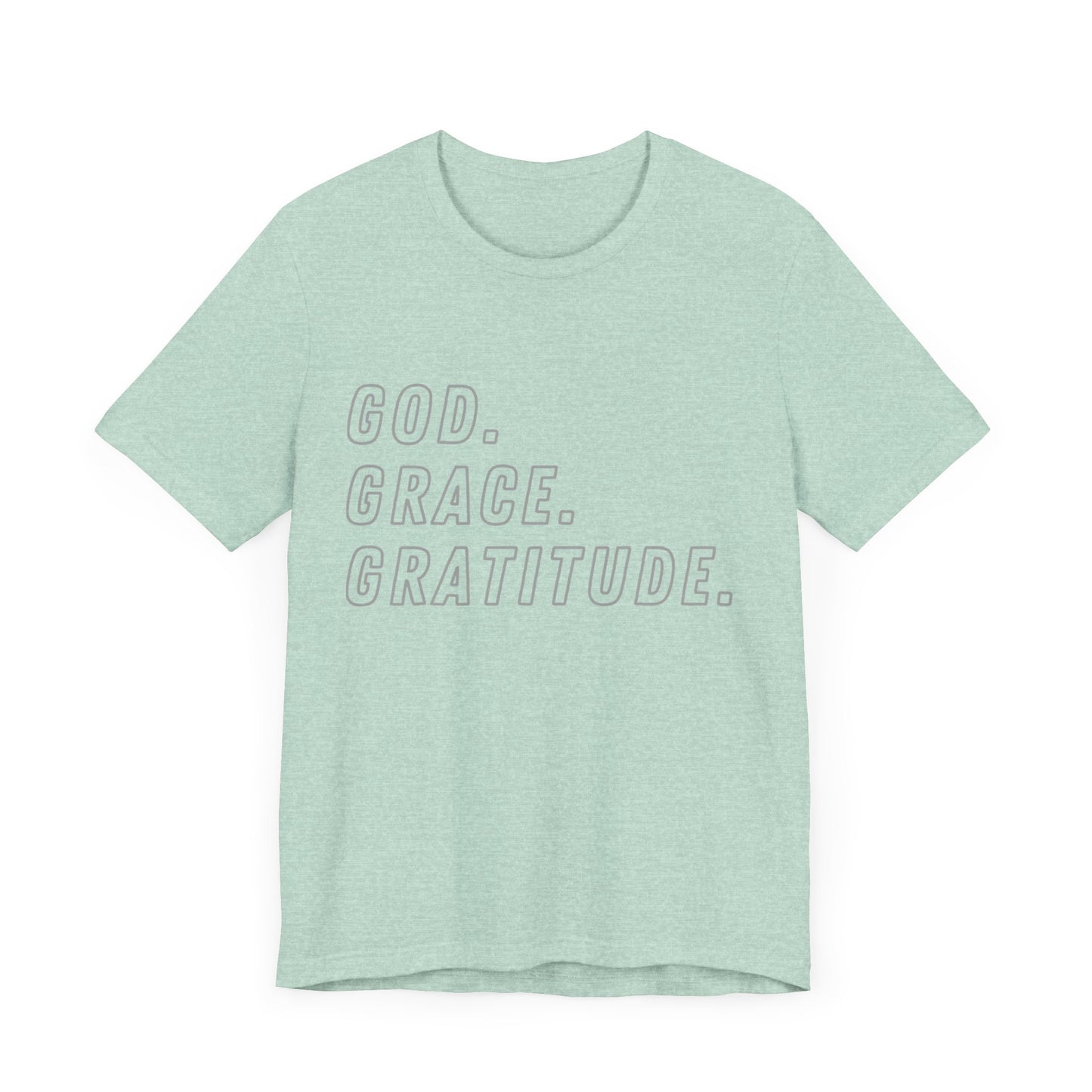 Unisex God Grace and Gratitude Jersey Short Sleeve Tee