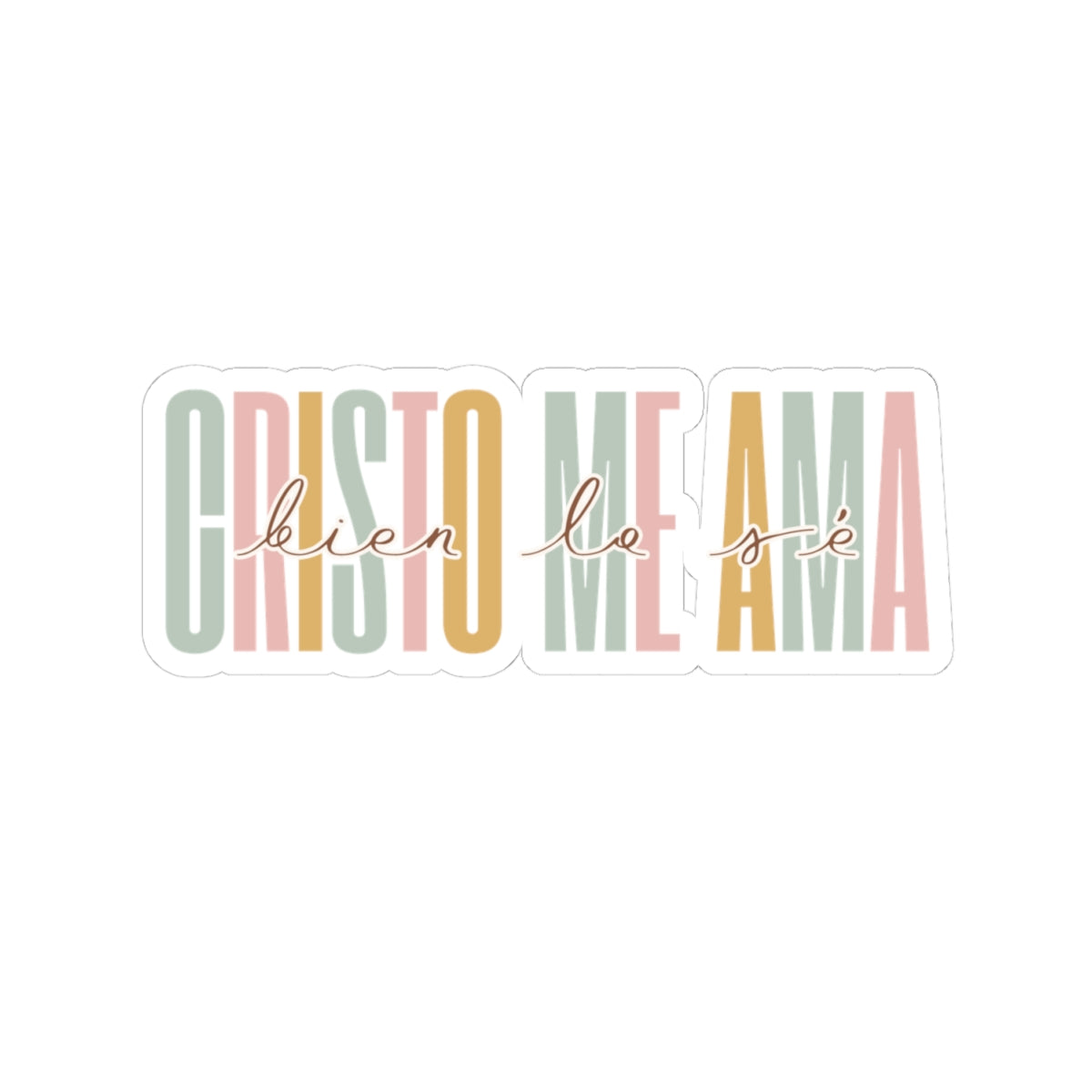 "Cristo Me Ama"- Sticker/Pegatina