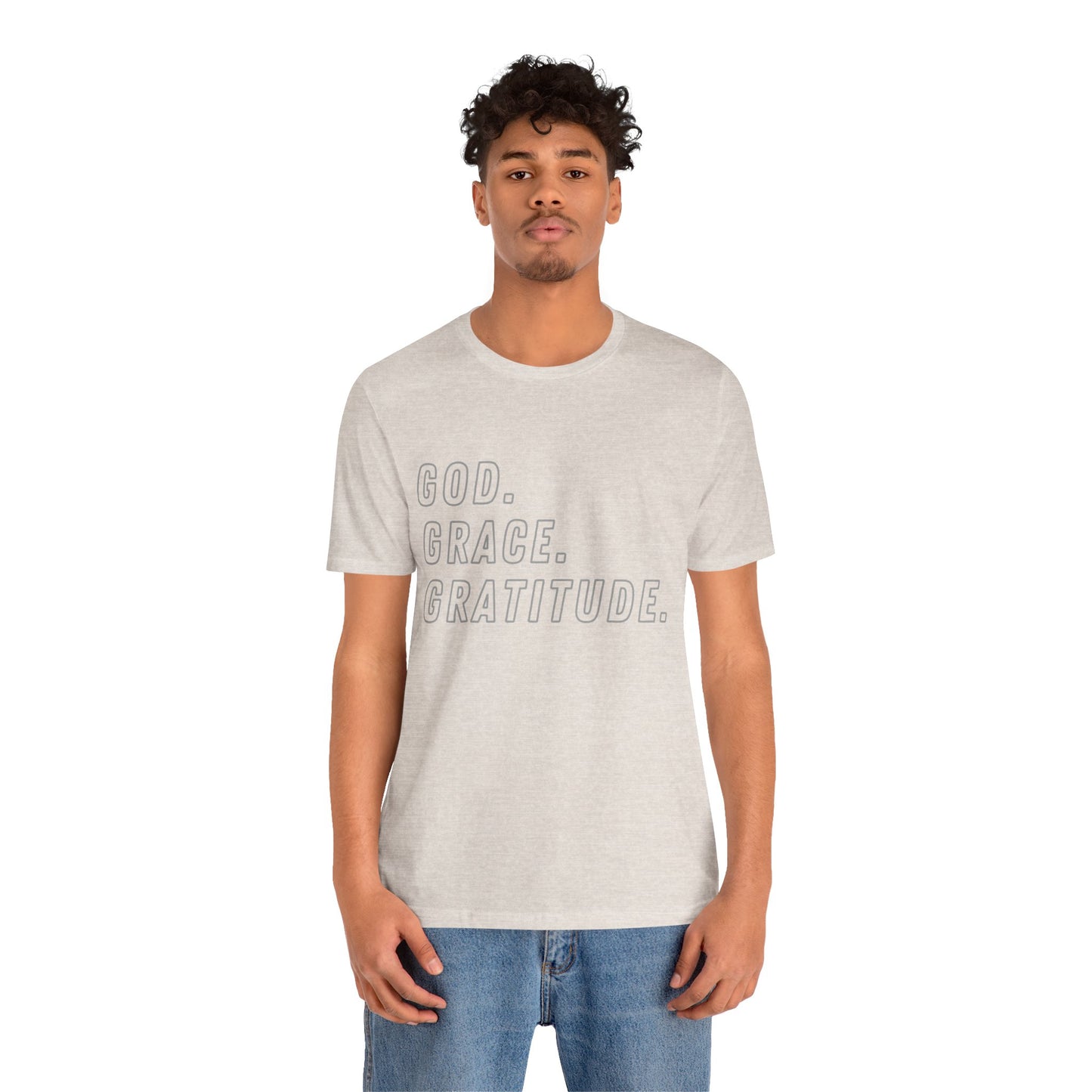 Unisex God Grace and Gratitude Jersey Short Sleeve Tee