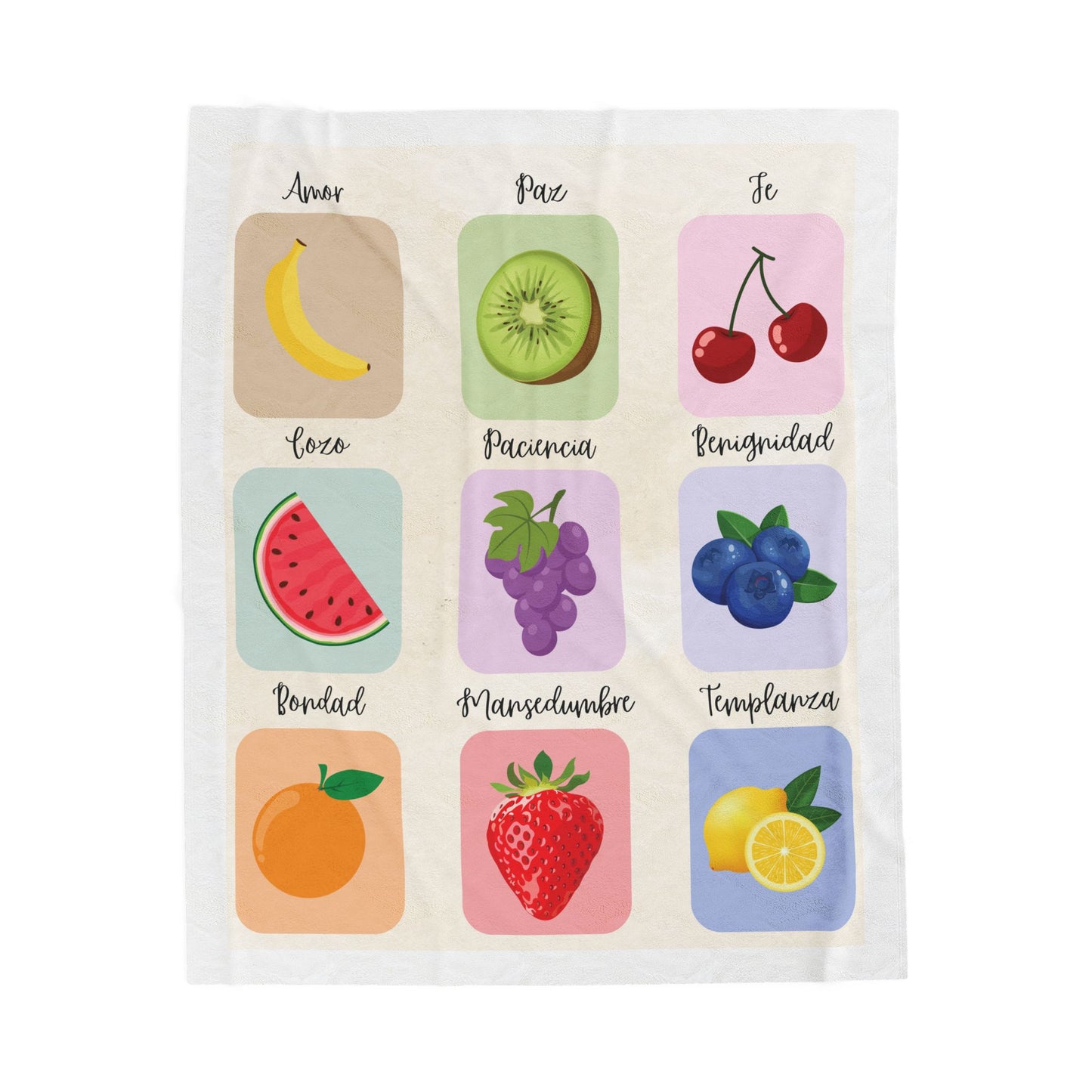 El Fruto del Espíritu- Velveteen Plush Blanket