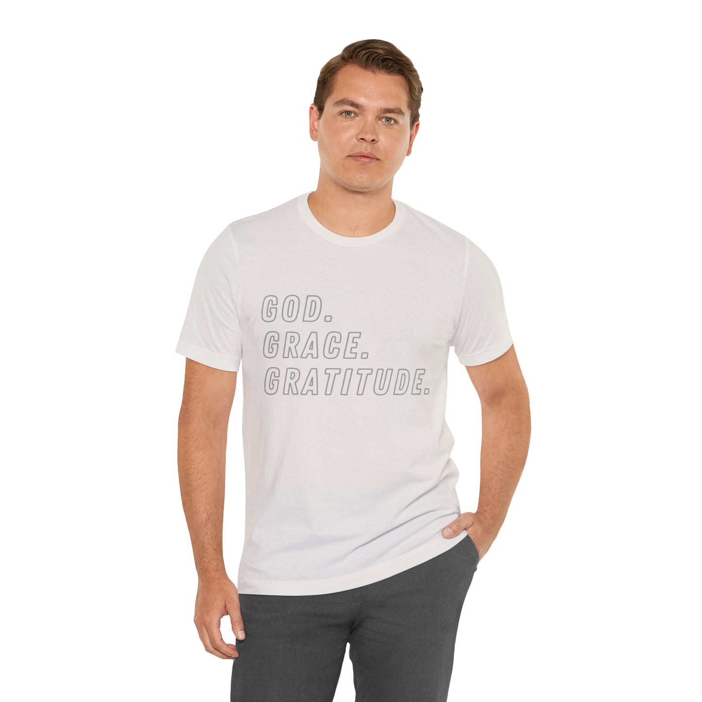 Unisex God Grace and Gratitude Jersey Short Sleeve Tee