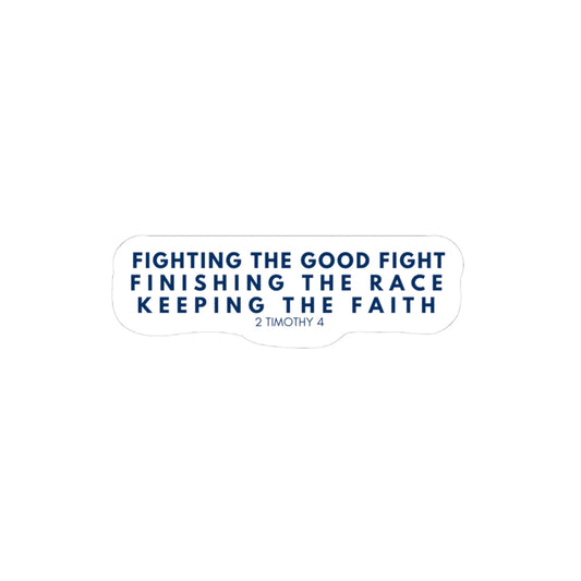 Blue "Finish the Race" Sticker