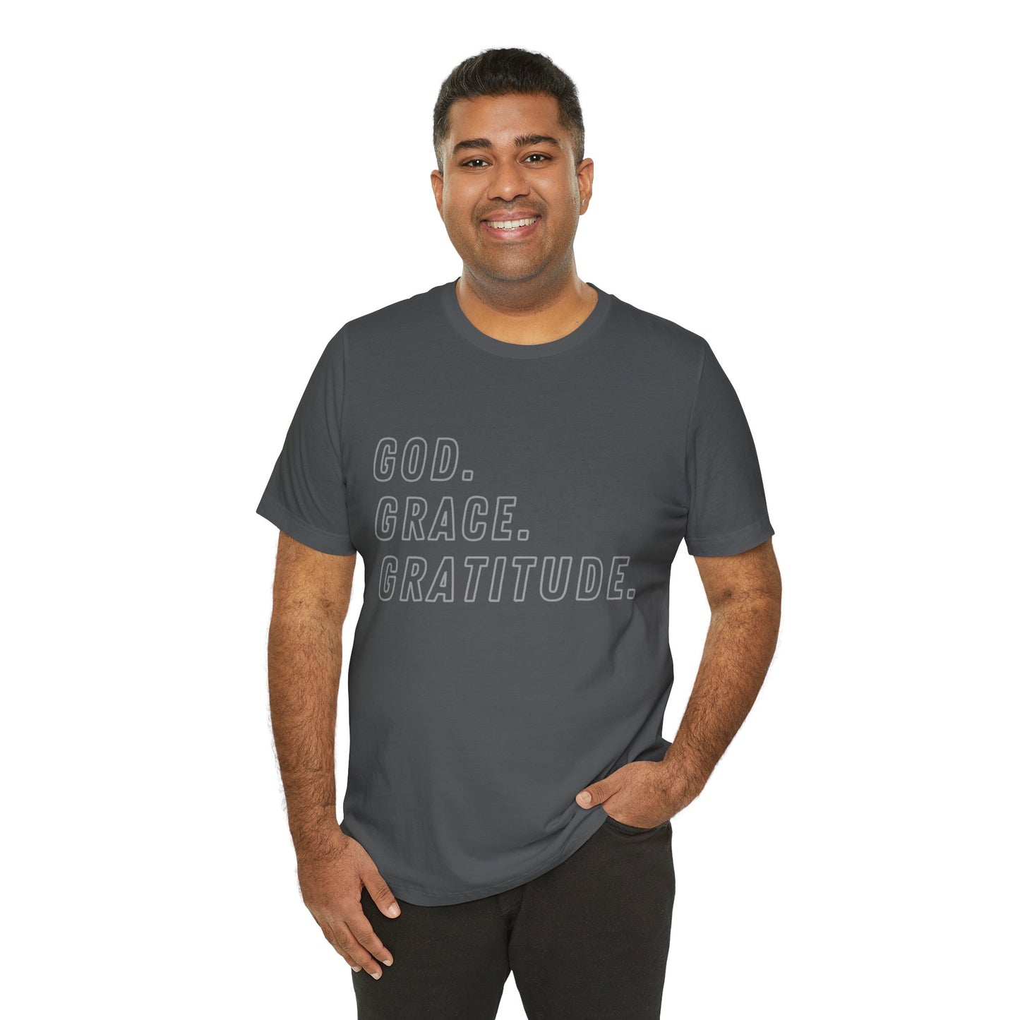 Unisex God Grace and Gratitude Jersey Short Sleeve Tee