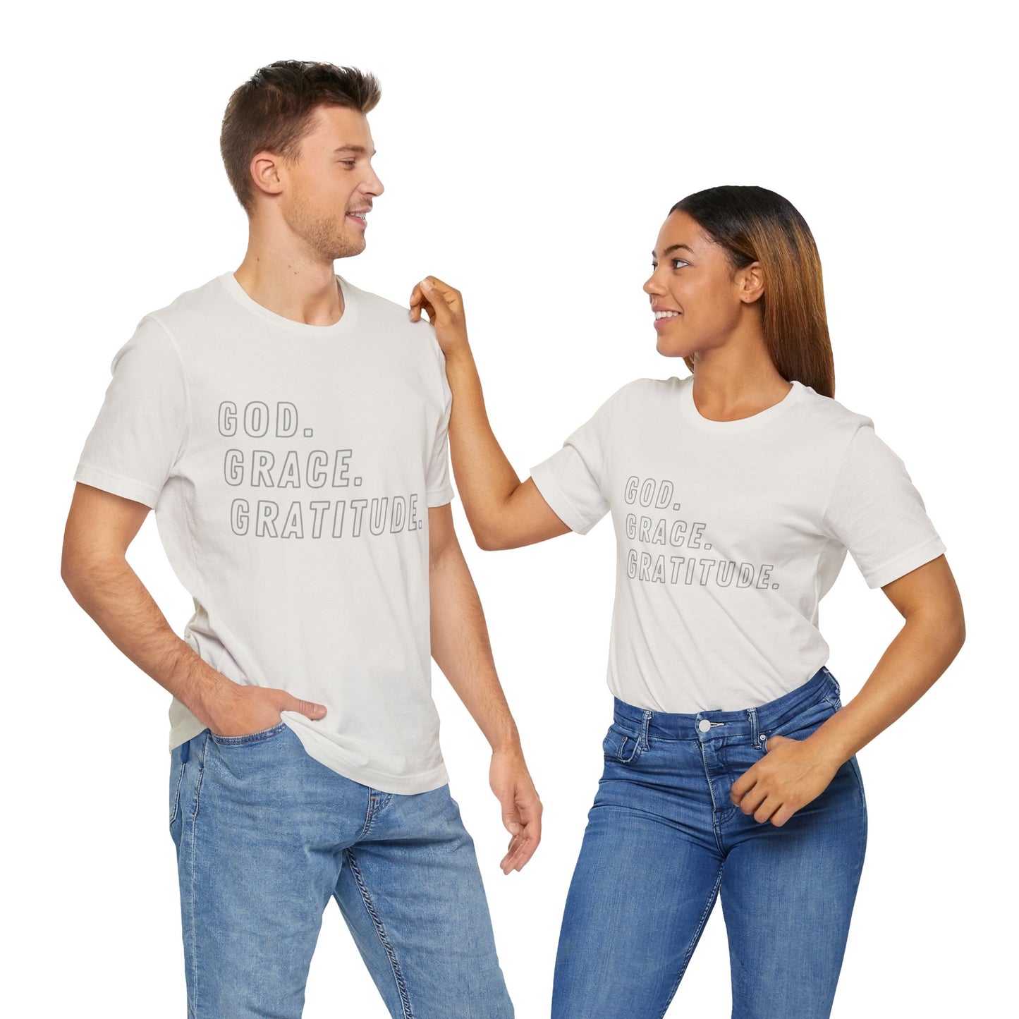 Unisex God Grace and Gratitude Jersey Short Sleeve Tee