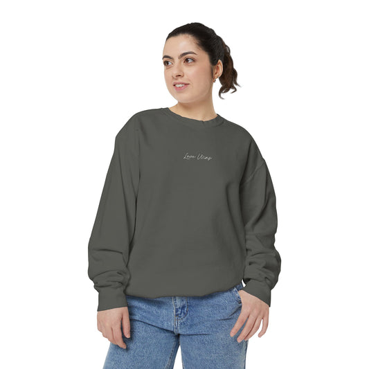 Minimal 'Love Wins' Embroidered Sweatshirt