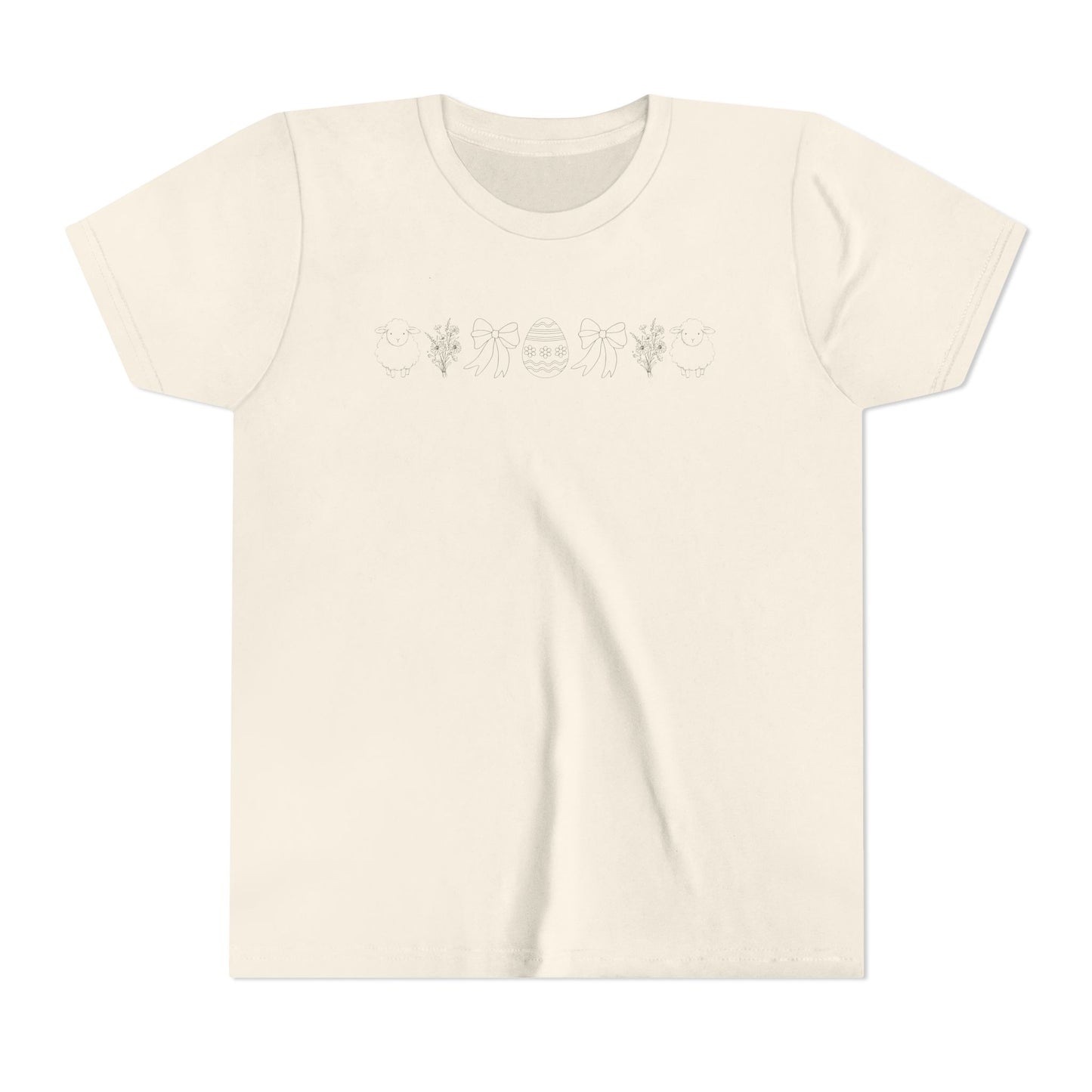 Youth Girls Easter Doodle Short Sleeve Tee