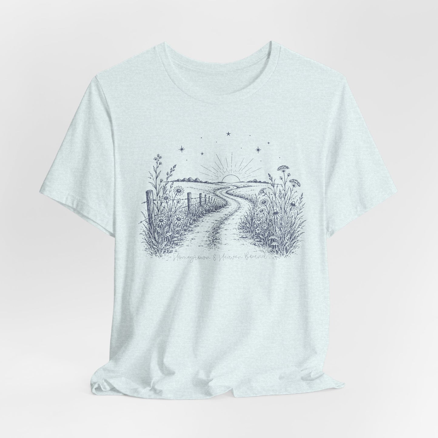 Homegrown & Heaven Bound Country Road Ladies Tee