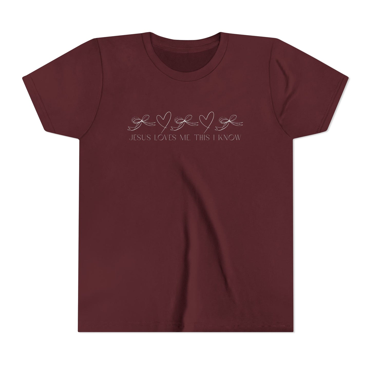 Youth Girls Jesus Loves Me This I know Short Sleeve Tee