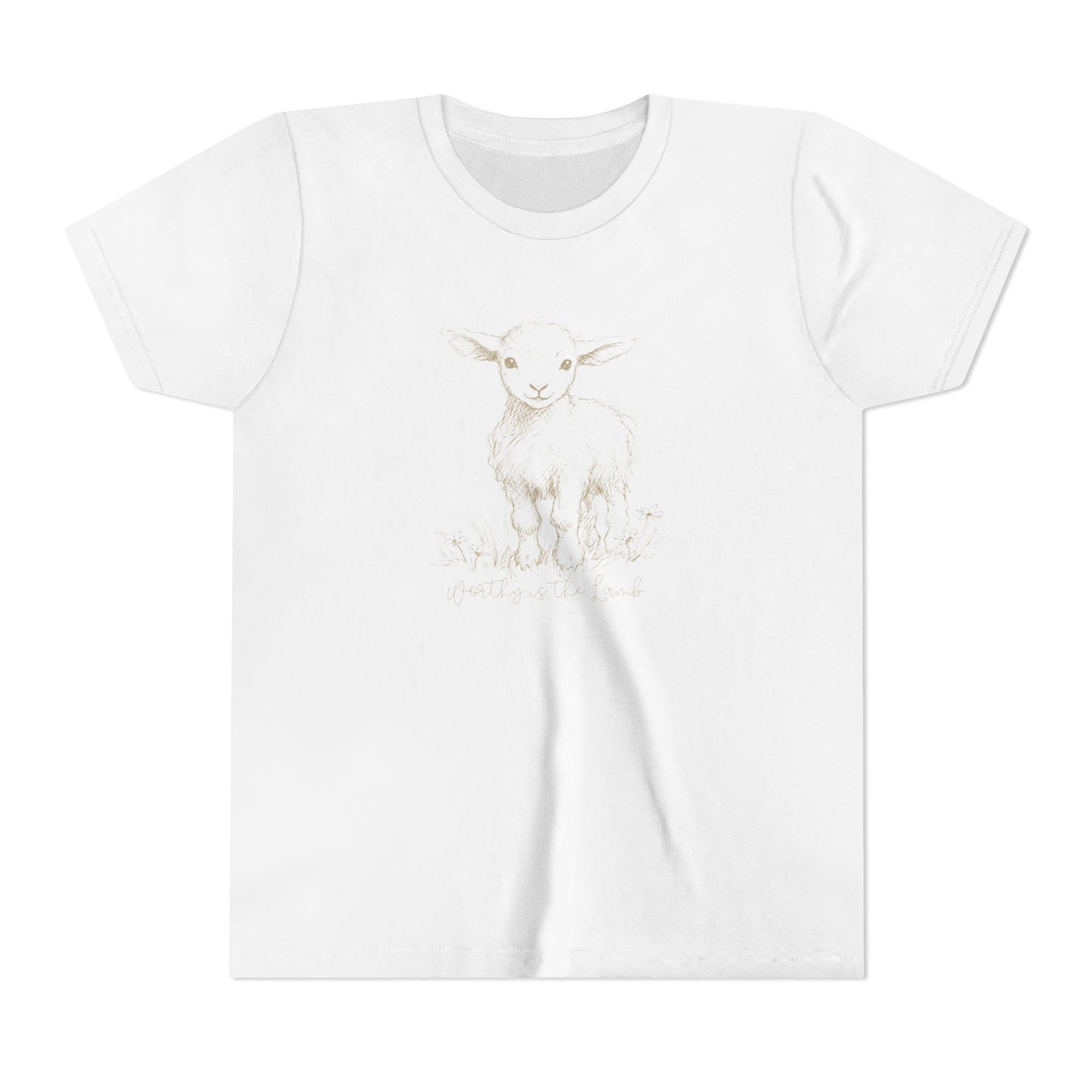 Youth Girls Short Sleeve Worthy is the Lamb Tee