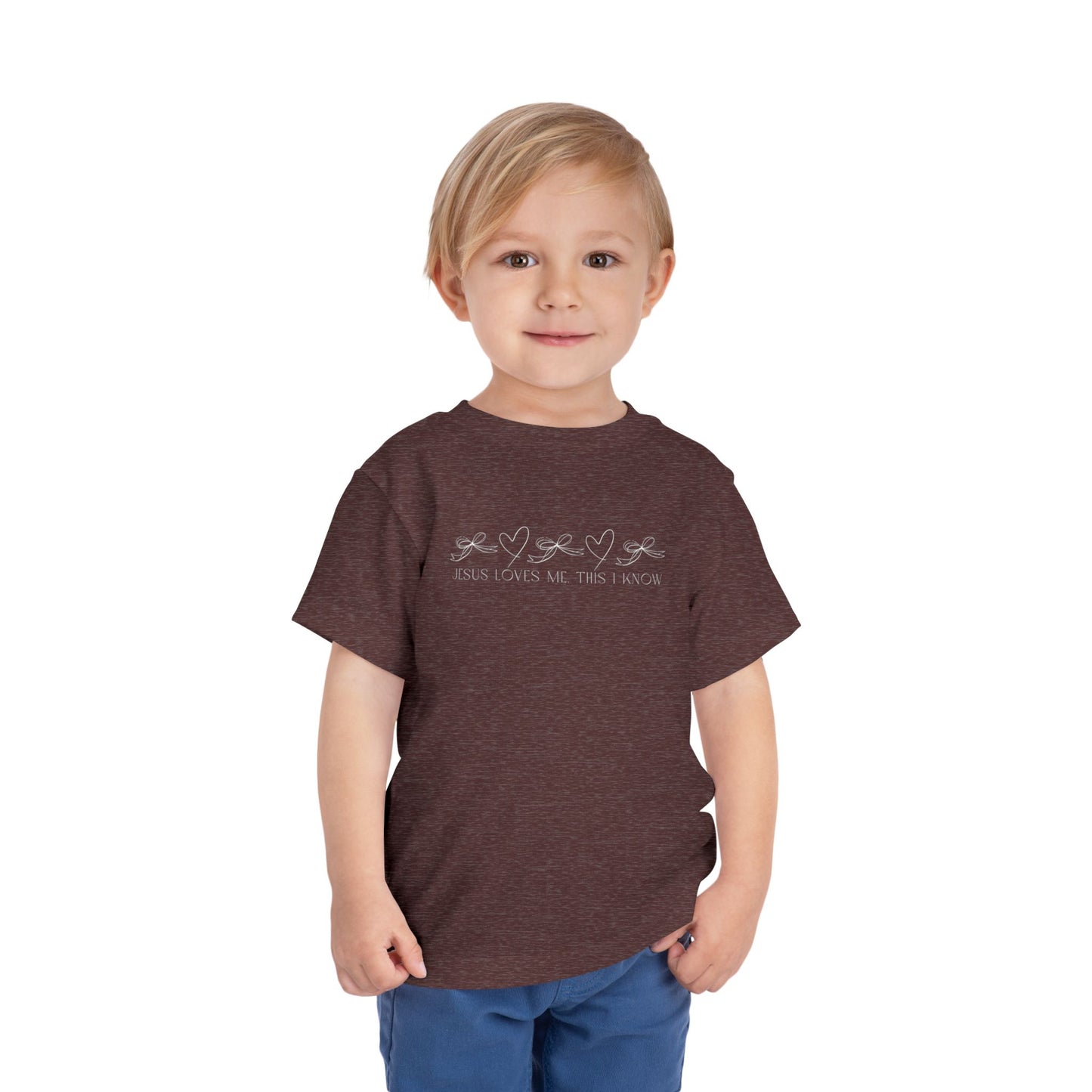 Toddler Jesus Loves Me, This I know Short Sleeve Tee