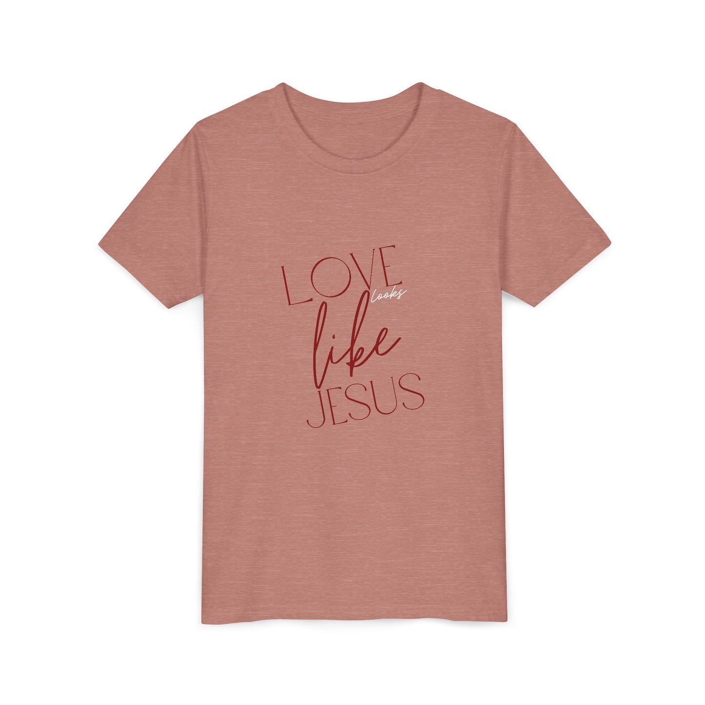 Youth "Love Like Jesus" Script Faith Short Sleeve Tee