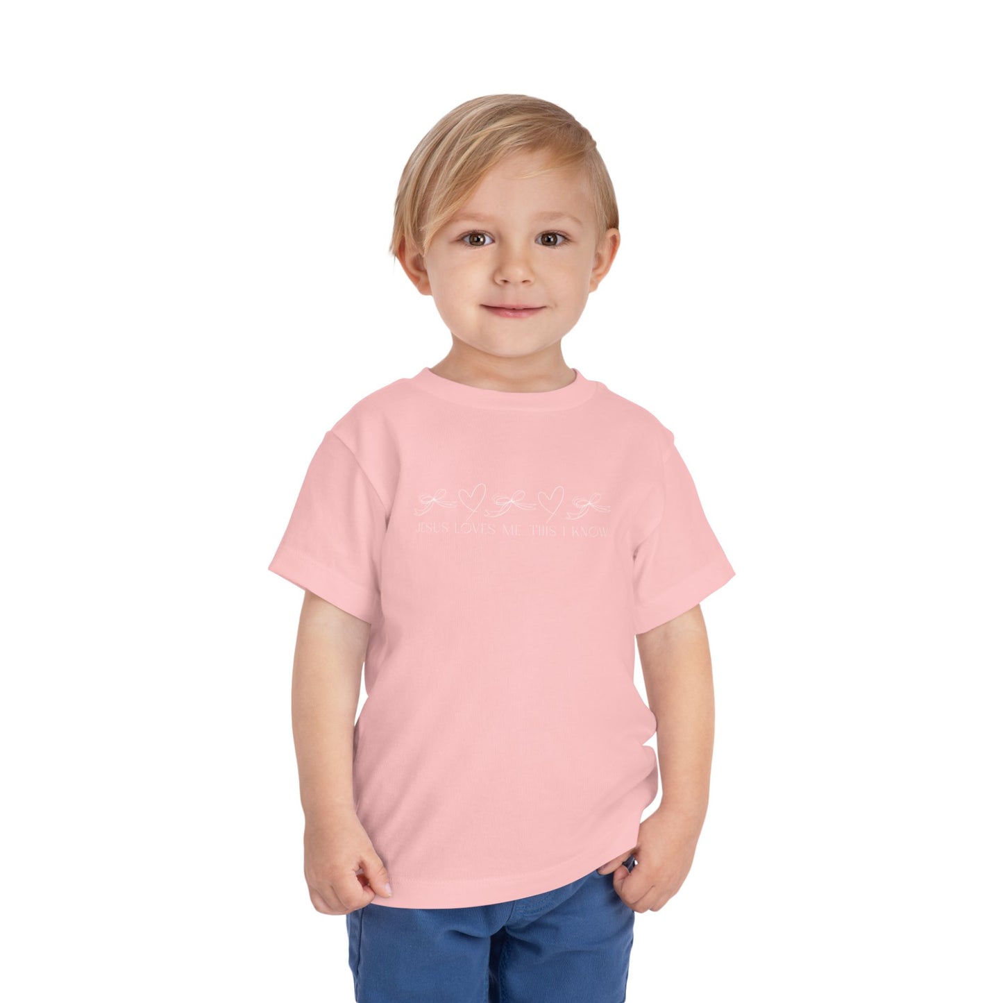 Toddler Jesus Loves Me, This I know Short Sleeve Tee