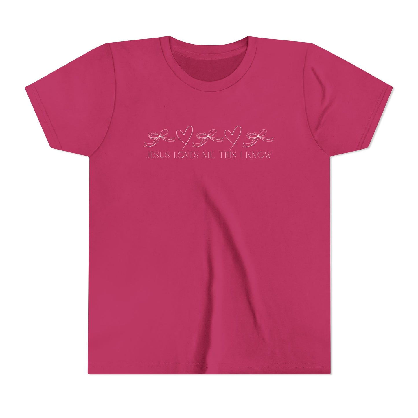 Youth Girls Jesus Loves Me This I know Short Sleeve Tee