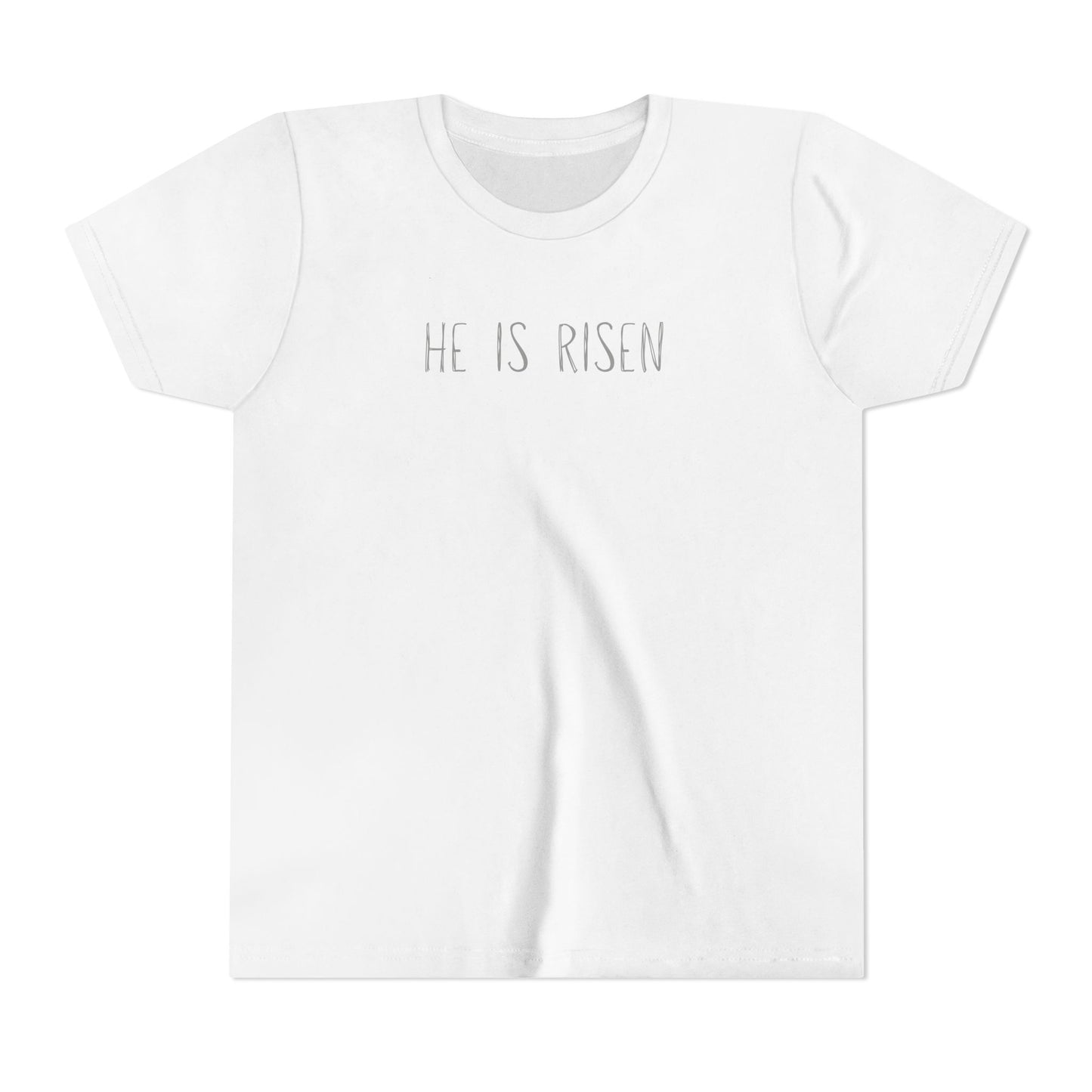 Youth Girls Tee 'He Is Risen' Easter Lamb Graphic Shirt