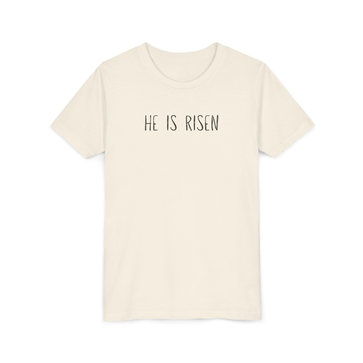 Youth Girls Tee 'He Is Risen' Easter Lamb Graphic Shirt