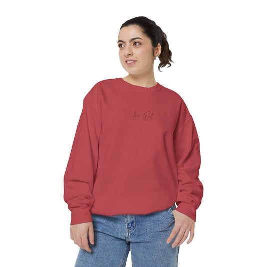 Ladies Embroidered "Love Well" Sweatshirt