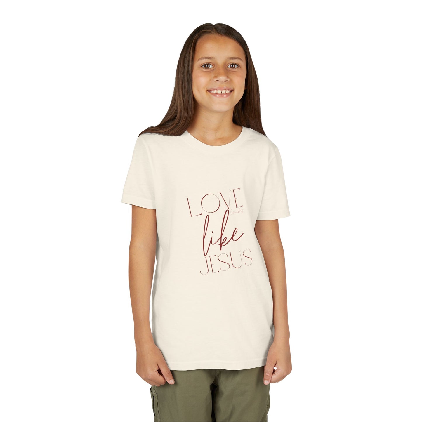 Youth "Love Like Jesus" Script Faith Short Sleeve Tee