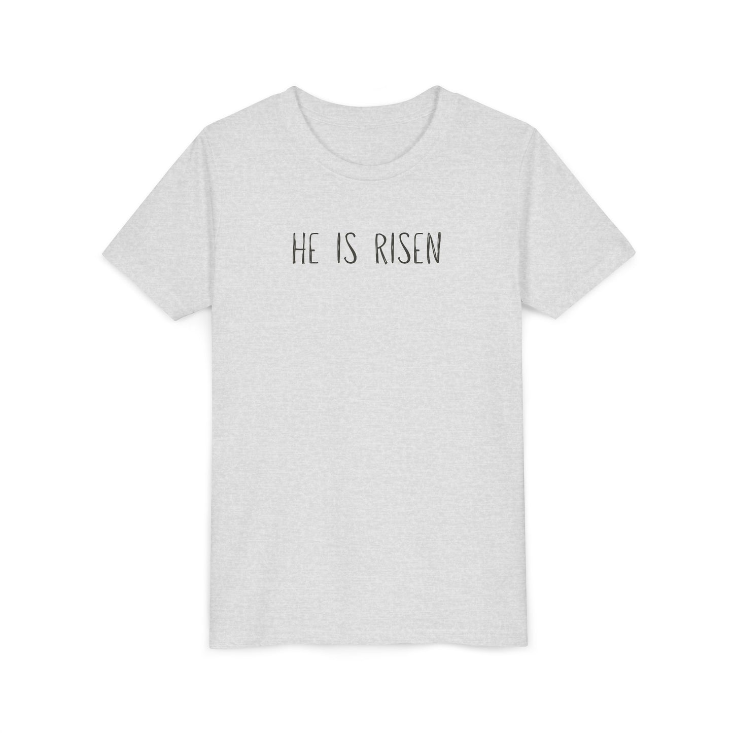 Youth Girls Tee 'He Is Risen' Easter Lamb Graphic Shirt