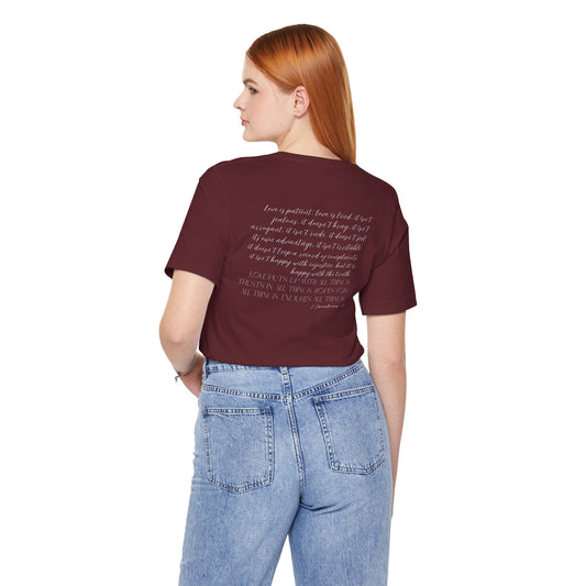 Ladies 1 Corinthians 13 Short Sleeve Tee