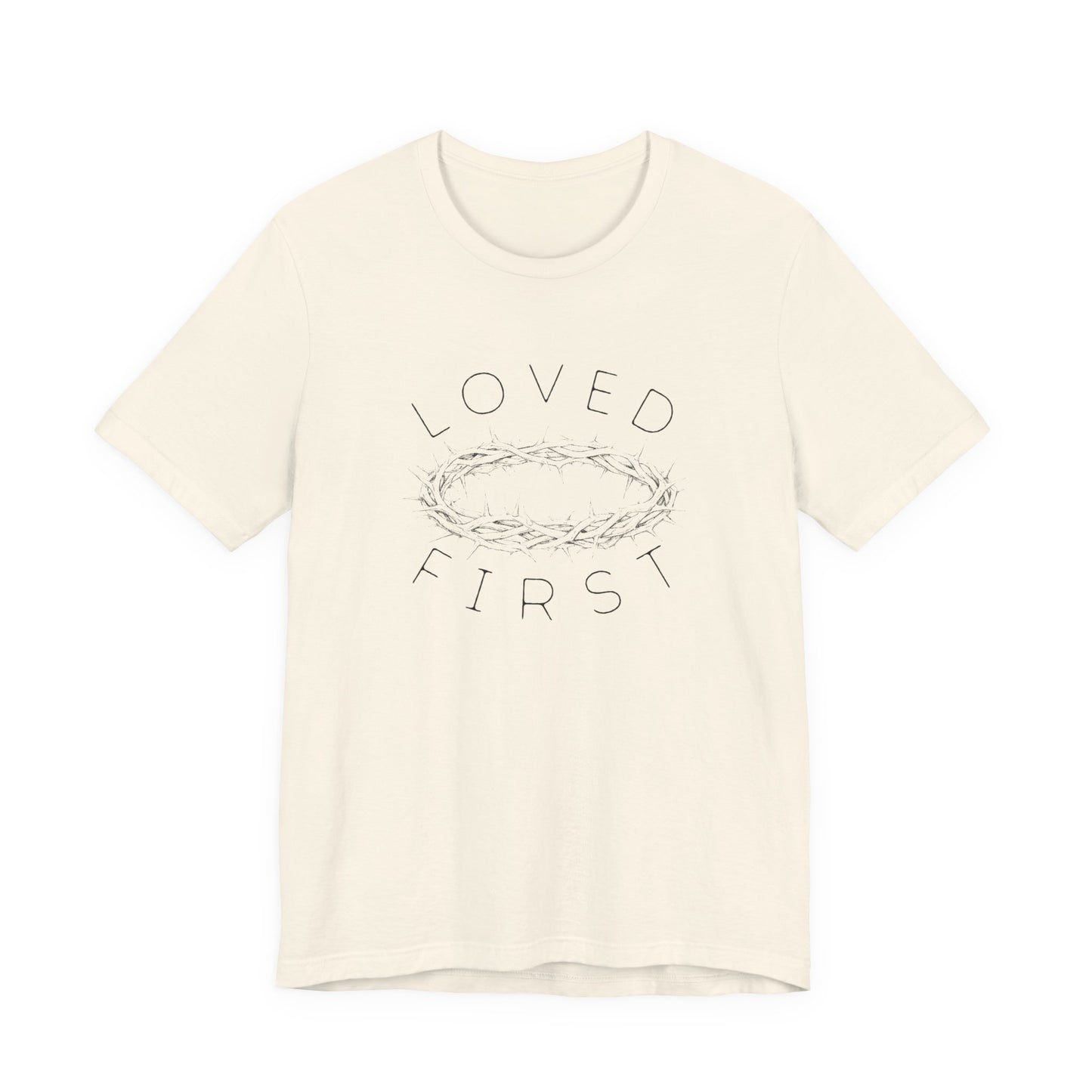 Ladies Loved First Tee with Wreath Graphic