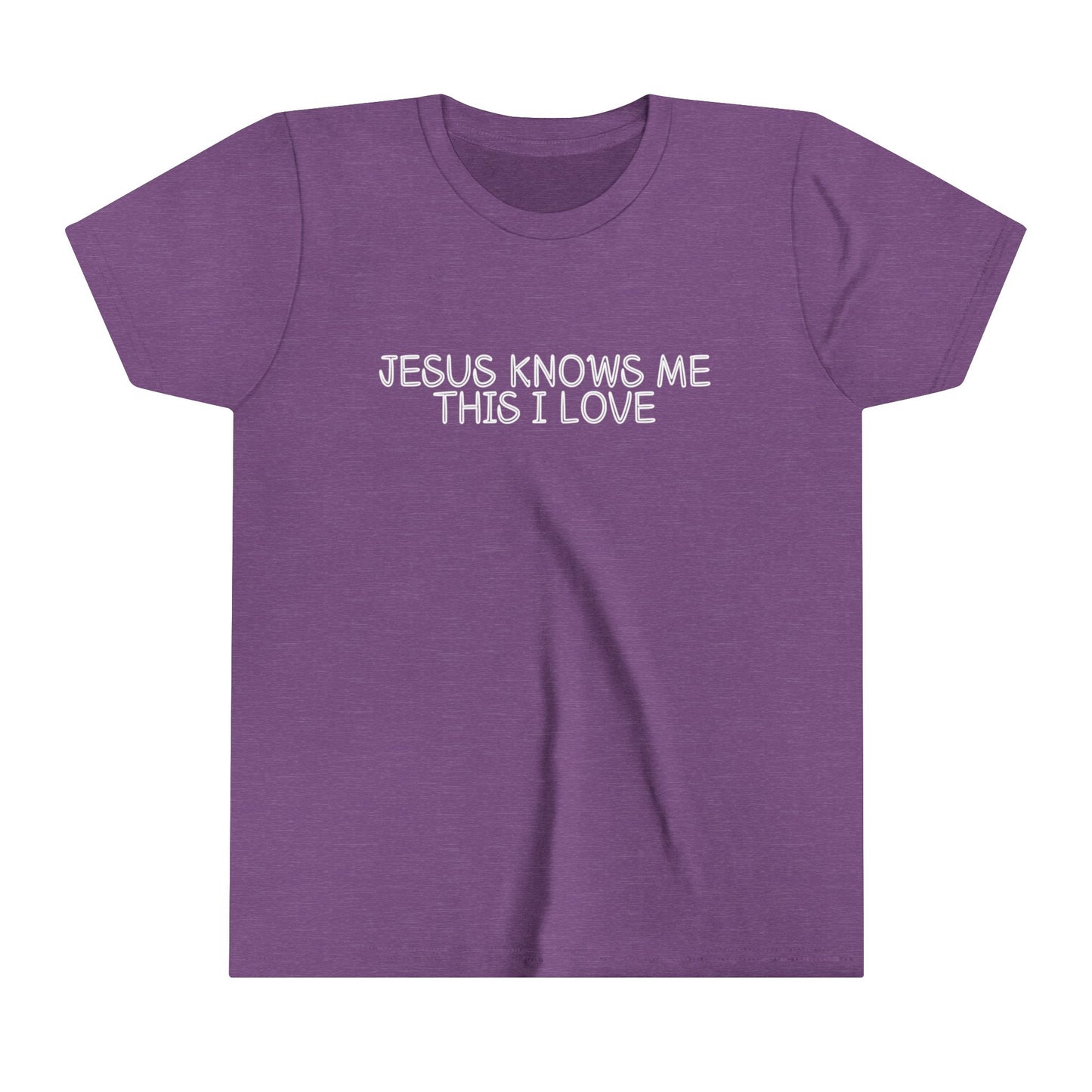 Unisex Jesus Knows Me This I love Youth Short Sleeve Tee