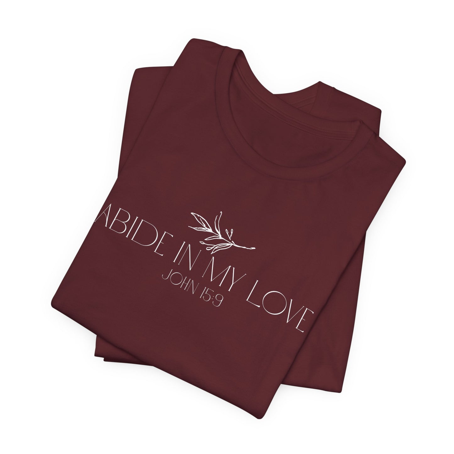 Ladies Abide in My Love Olive Branch Short Sleeve Tee